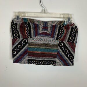 Staring at Stars Multicolor Patterned Crop Top - Boho Woven Festival